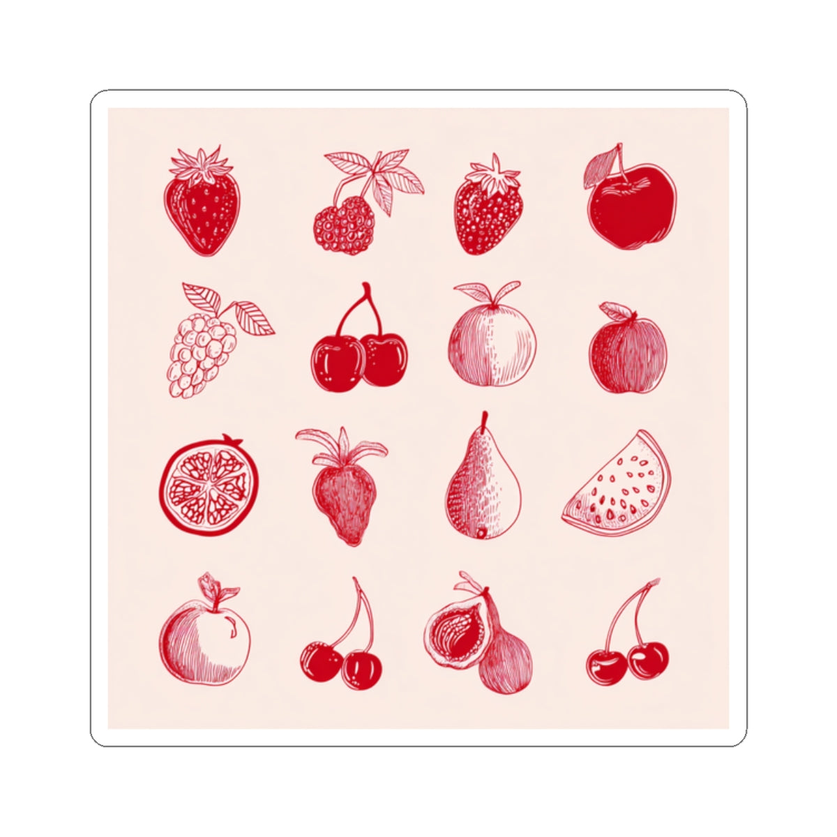 Red Single Haze Stickers