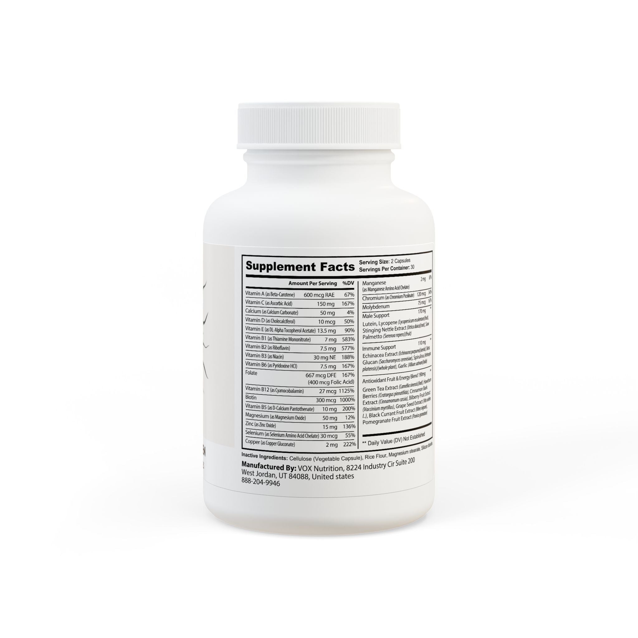 Haze Multivitamin for Men Supplement (60 Capsules)