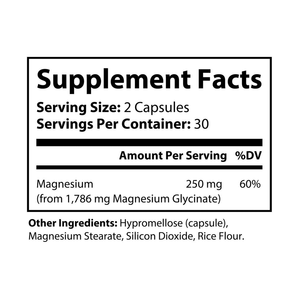 Haze Magnesium Glycinate Supplement (60 Capsules)